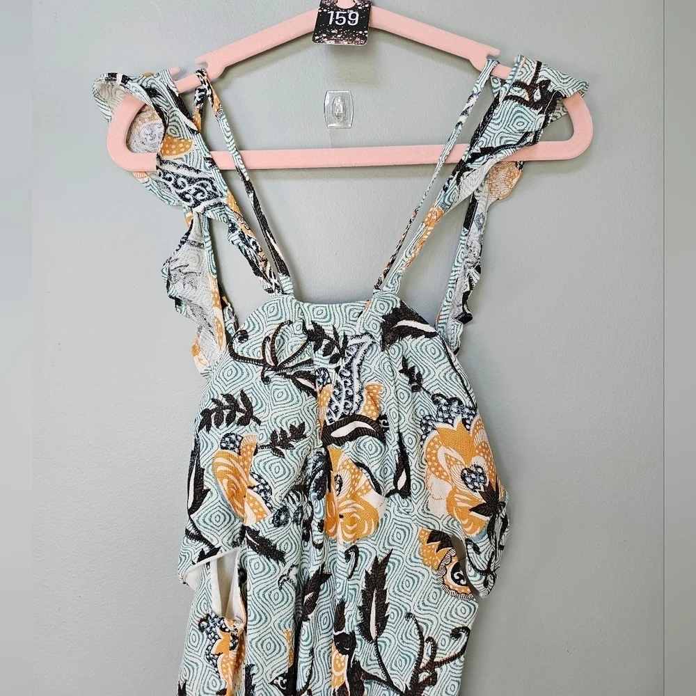 By Anthropologie Floral Sleeveless Halter Slim Midi Dress, Size 2, NWT